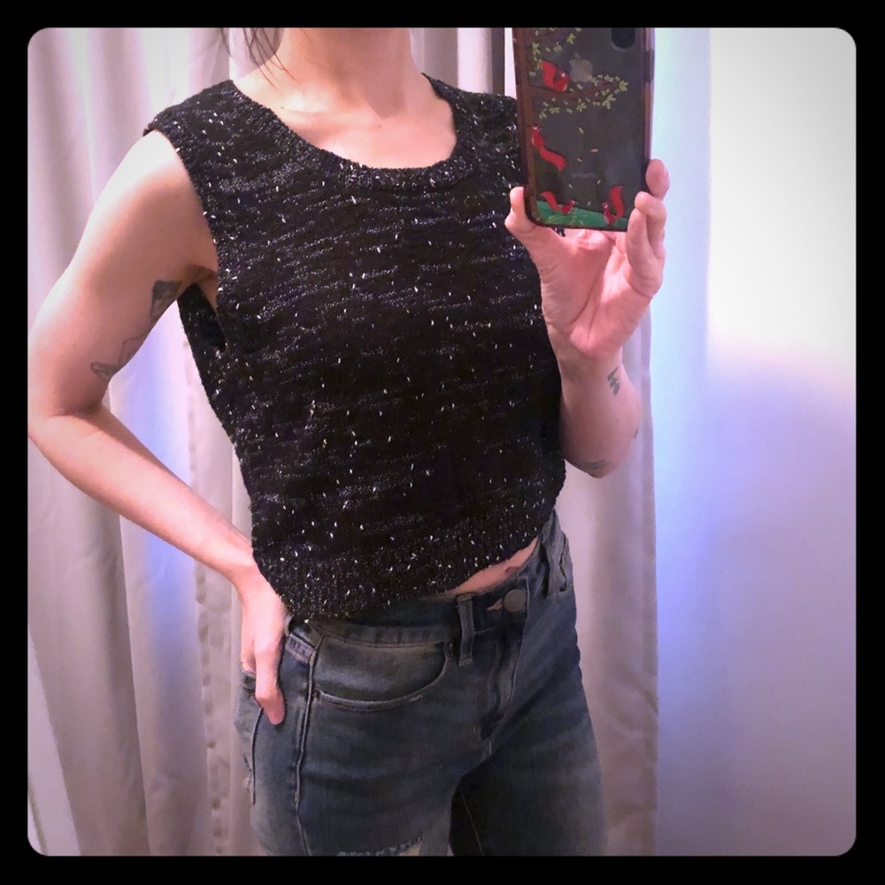 Knot Sisters | Space Dye Crop Open Back Sweater